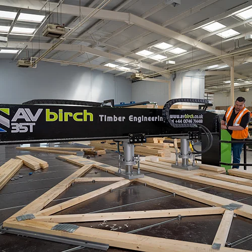 Prasa stołowa do wiązar&oacute;w dachowych Birch Standard diagram